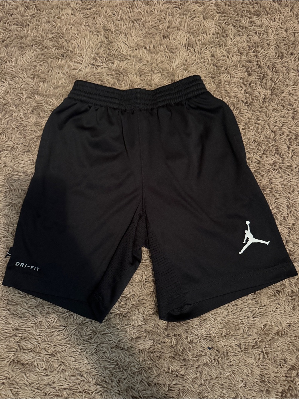 Jordan Boys Black Athletic Dri-FIT Shorts with White Jumpman